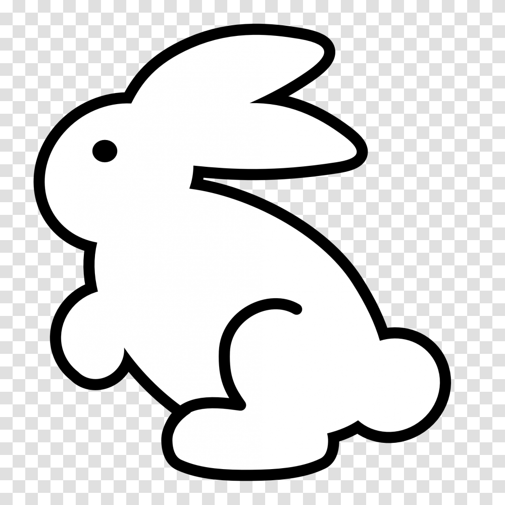 Bunny Clipart Black And White, Stencil, Lawn Mower, Tool Transparent Png