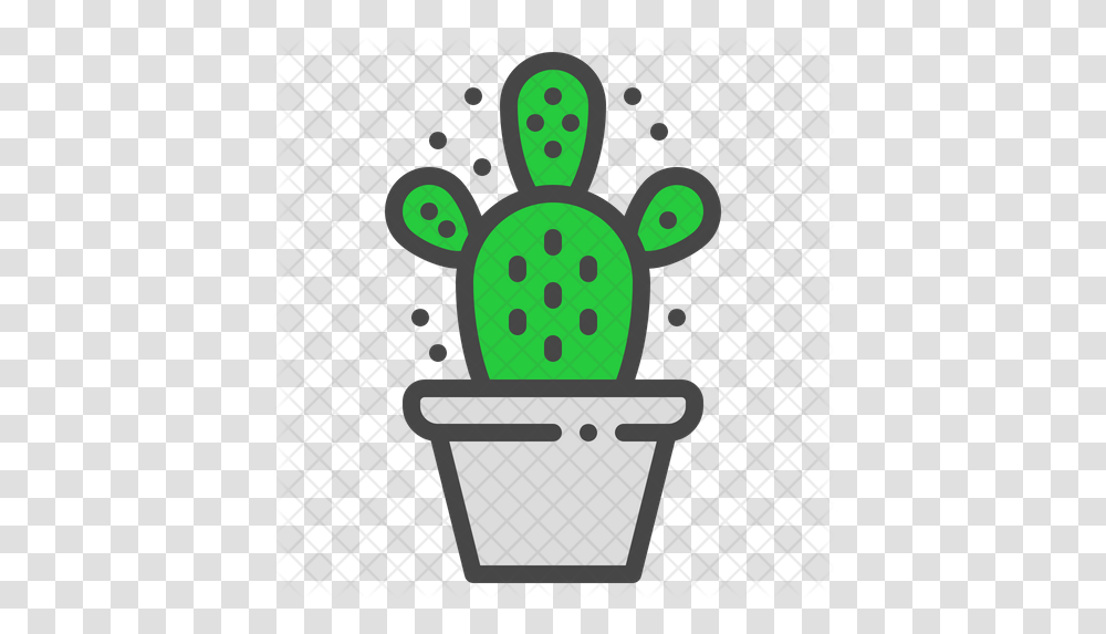 Bunny Ears Cactus Icon Flower With A Heart, Plant, Food Transparent Png