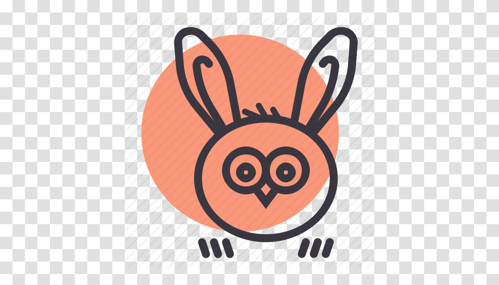 Bunny Ears Easter Owl Rabbit Icon, Animal, Invertebrate, Insect, Mammal Transparent Png