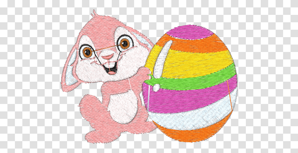 Bunny Holding Easter Egg, Rug, Doodle, Drawing Transparent Png