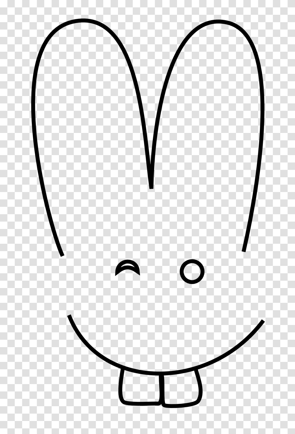 Bunny Images Clip Art Cliparts Co Easter Rabbit Outline, Bow, Plant, Animal Transparent Png