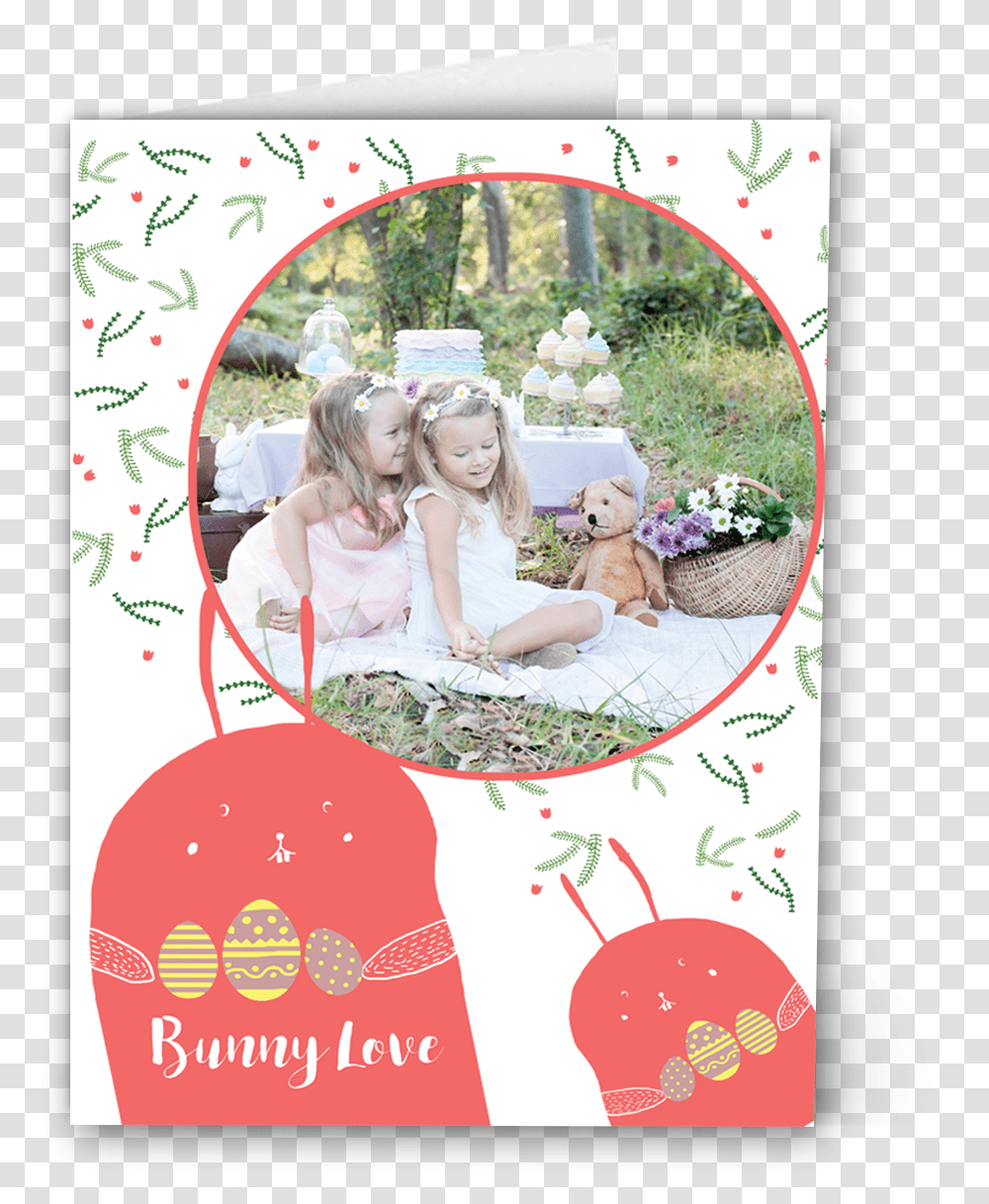 Bunny Love Greeting Card, Person, Human, Clothing, Advertisement Transparent Png