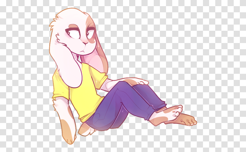 Bunny Morty X Evil Rabbit Morty, Person, Sitting, Shoe, Footwear Transparent Png