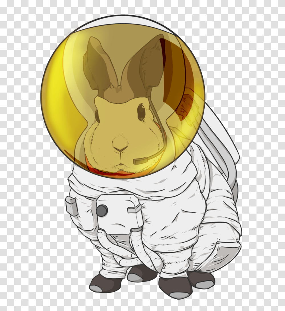 Bunny Rabbit Clip Art Of Astronaut In Suit Astronaut Clipart, Helmet, Mammal, Animal Transparent Png