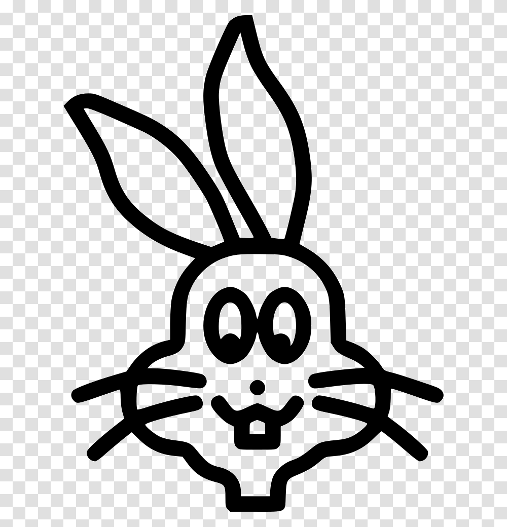 Bunny Rabbit Cute Animal, Stencil, Lawn Mower, Tool Transparent Png