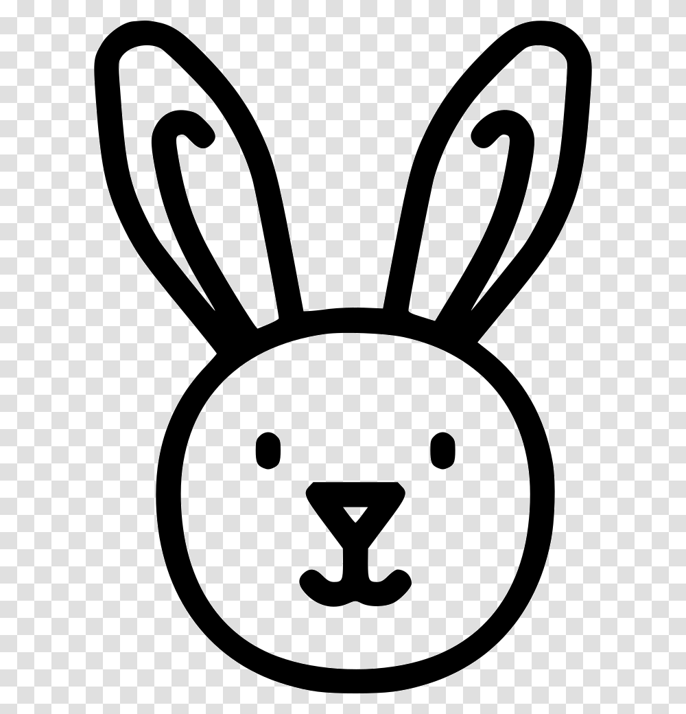 Bunny Rabbit Cute Happy Portable Network Graphics, Stencil, Rodent, Mammal, Animal Transparent Png