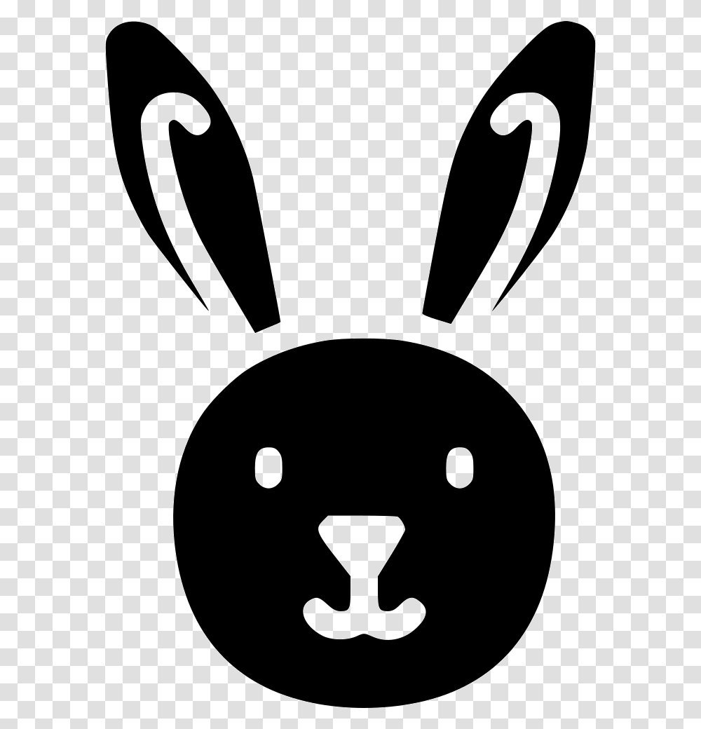 Bunny Rabbit Cute Happy, Stencil, Animal, Mammal, Sea Life Transparent Png