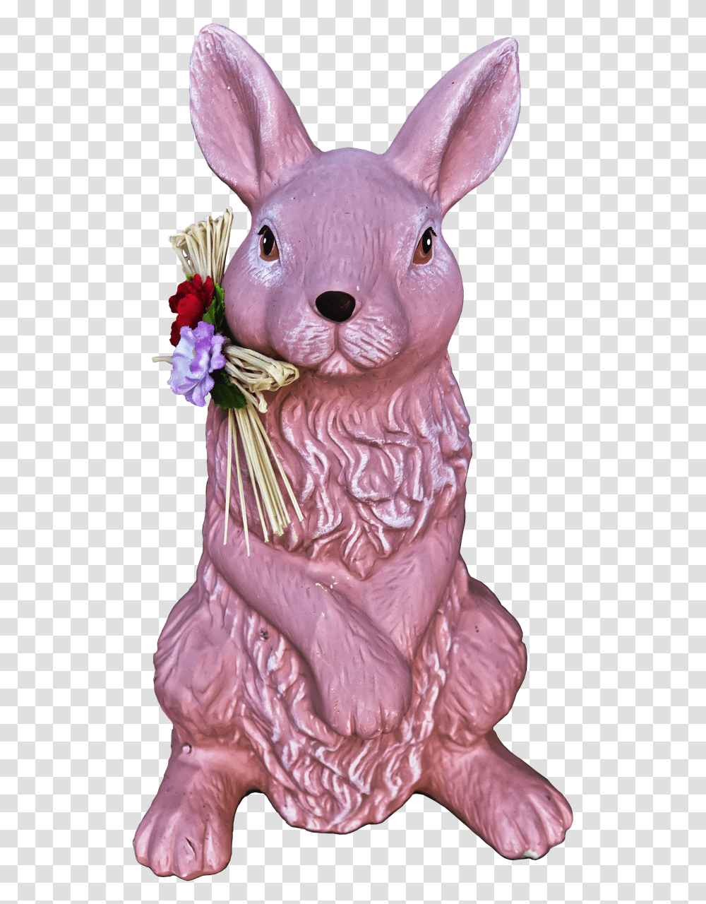 Bunny Rabbit Ears Sculpture Deco Rabbit, Figurine, Toy, Chicken, Poultry Transparent Png