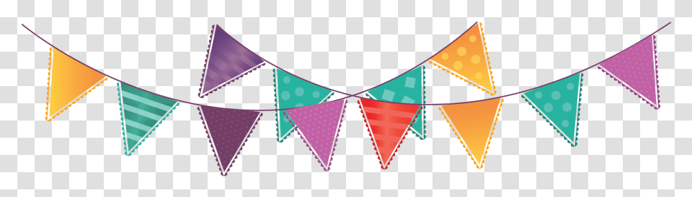 Bunting Flags, Triangle, Texture, Polka Dot, Cone Transparent Png