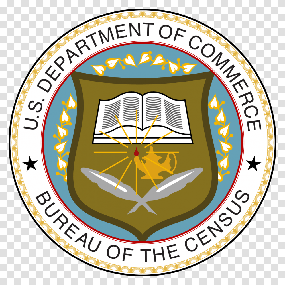 Bureau Of Census, Logo, Trademark, Badge Transparent Png