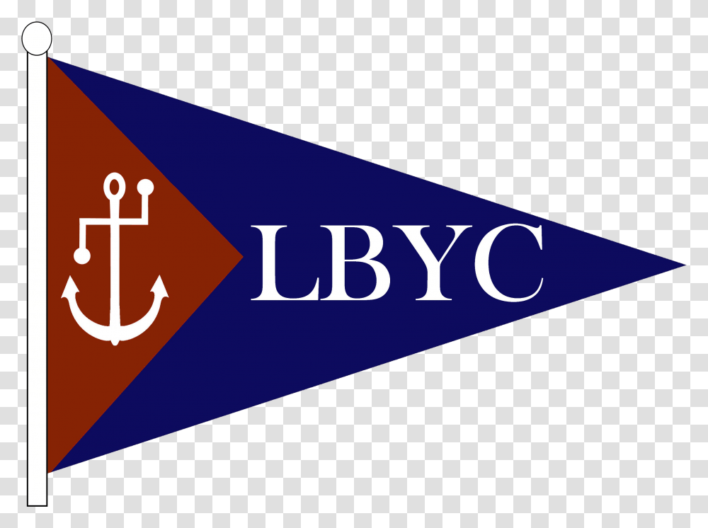 Burgee On Pole Long Beach Yacht Club, Logo, Alphabet Transparent Png