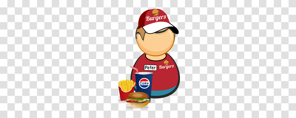 Burger Person, Label, Baseball Cap Transparent Png