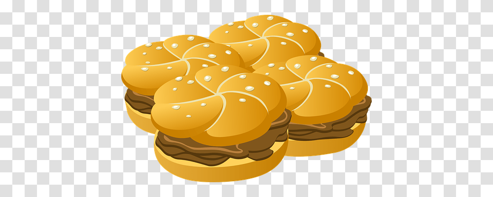 Burger Food, Bread, Pancake, Sliced Transparent Png