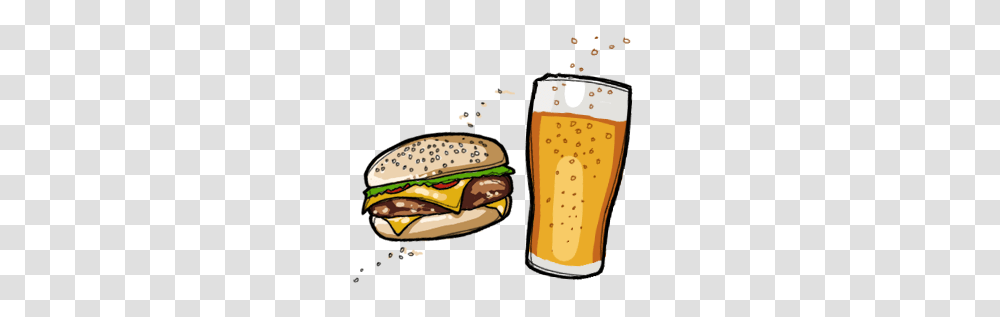 Burger And Beer Clipart, Glass, Alcohol, Beverage, Drink Transparent Png