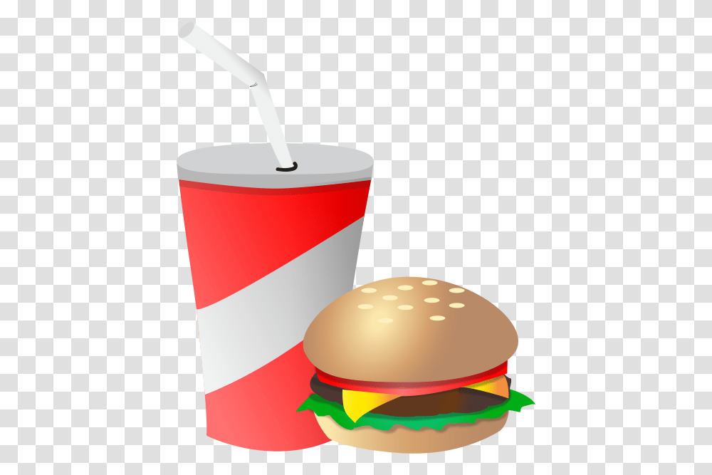 Burger And Drink Emoji, Soda, Beverage, Food, Lamp Transparent Png
