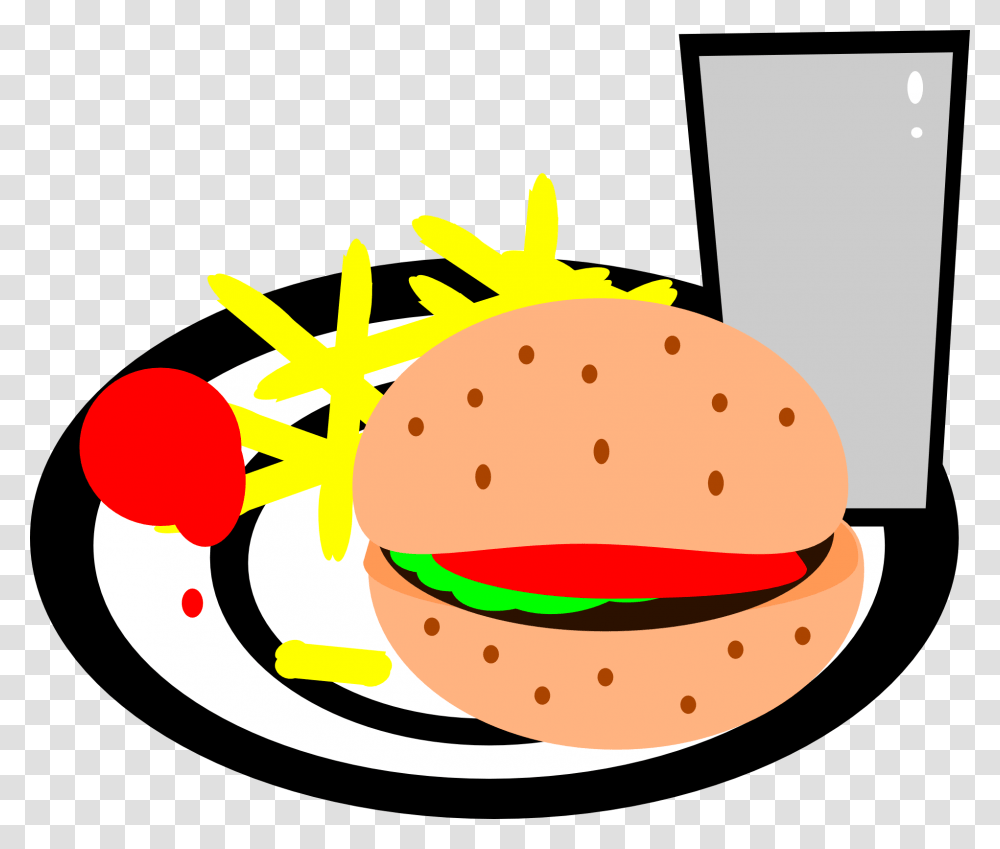 Burger And Fries Clipart Html, Food, Birthday Cake, Dessert, Lunch Transparent Png