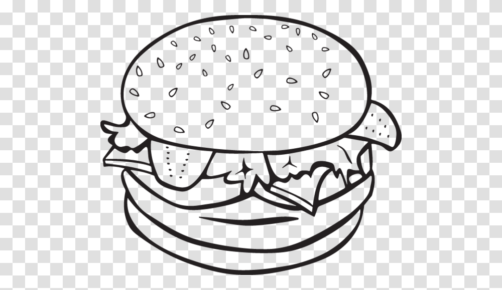 Burger Clipart Black And White, Frying Pan, Wok, Stencil, Rug Transparent Png