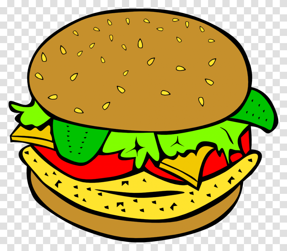 Burger Clipart, Food, Banana, Fruit, Plant Transparent Png