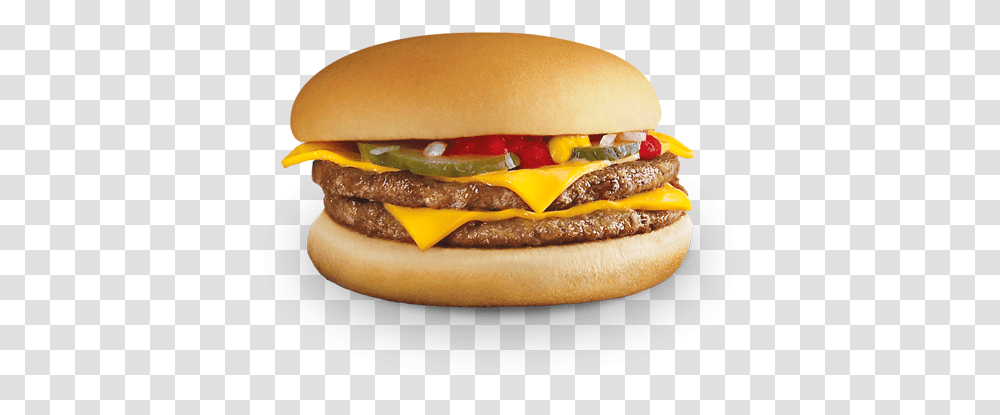 Burger Double Cheese Mcd, Food, Hot Dog Transparent Png