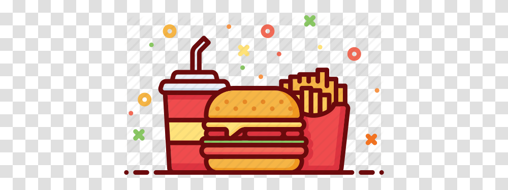 Burger Drink Fast Food French Fries Fries Potato Soda Icon, Sweets, Confectionery, Toast Transparent Png