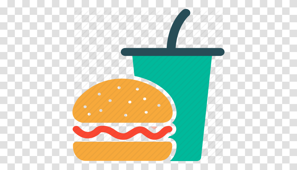 Burger Drink Fast Food Junk Food Icon, Bucket Transparent Png