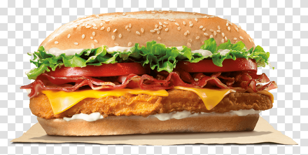 Burger King Bacon Cheese Chicken Royale, Food, Hot Dog, Sandwich Transparent Png