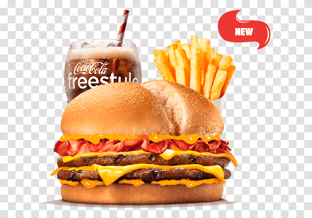 Burger King Bogo Double Cheeseburger, Food, Fries, Soda Transparent Png