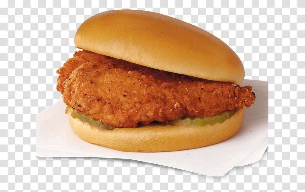Burger King Chicken Sandwich Plain, Food, Bun, Bread Transparent Png
