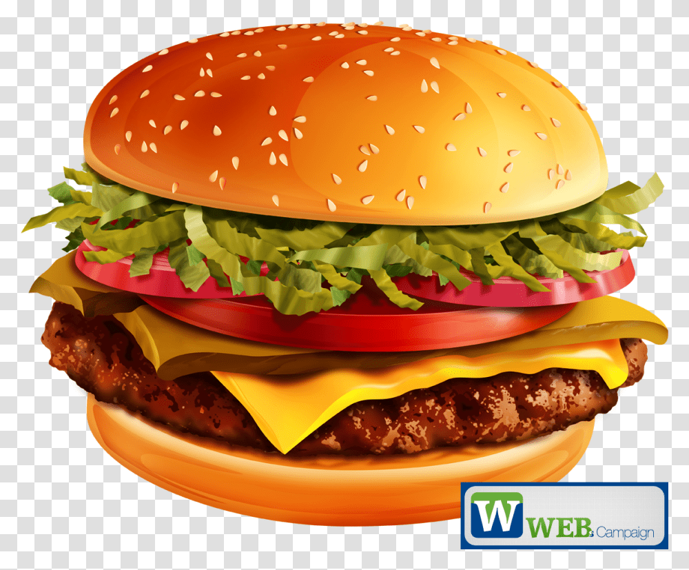 Burger King Clipart Background Burger, Food Transparent Png