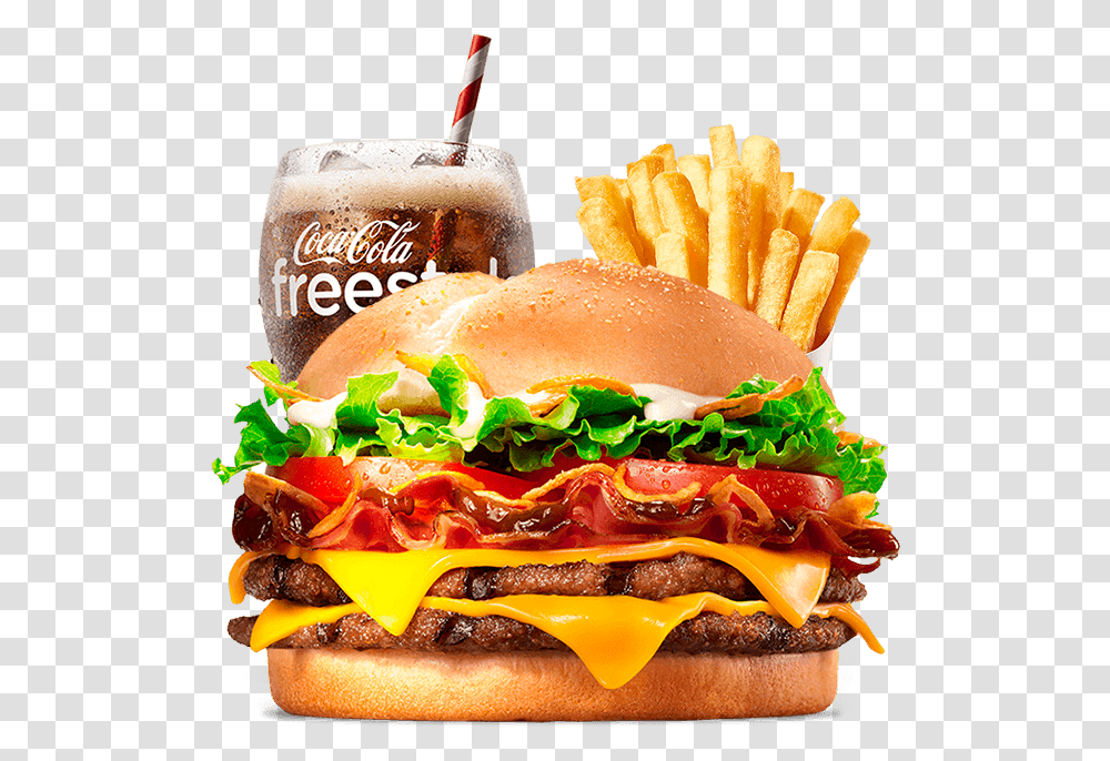 Burger King Double Steakhouse, Food, Fries, Soda Transparent Png