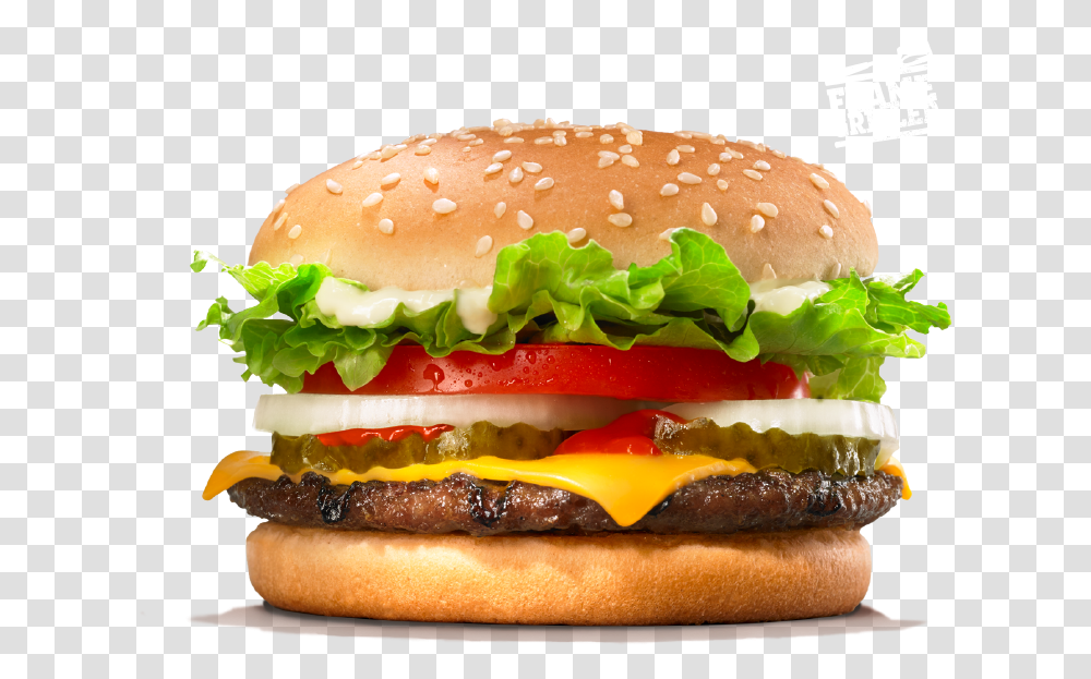 Burger King Double Whopper Jr, Food, Hot Dog, Sesame Transparent Png