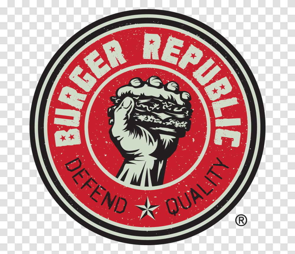 Burger Logo Burger Republic Burger Republic Logo Buffalo Brothers Logo, Label, Text, Symbol, Trademark Transparent Png