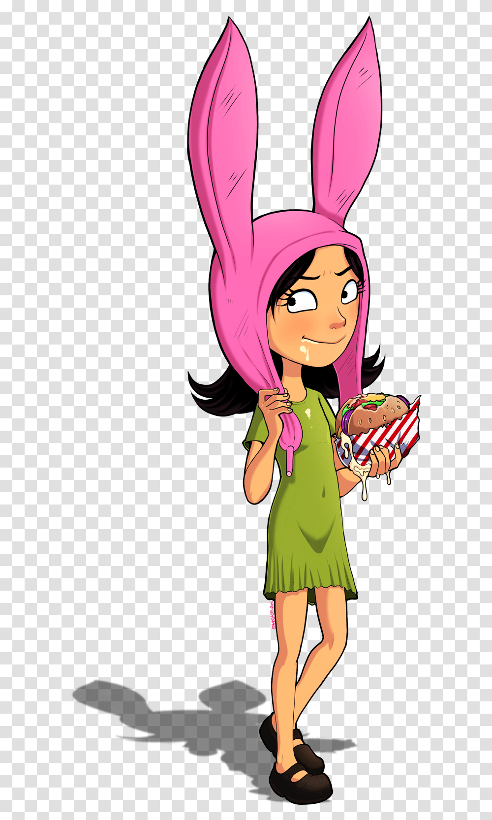 Burger Loli By Theshadling Shadman Bobs Burgers, Person, Graphics, Art, Clothing Transparent Png