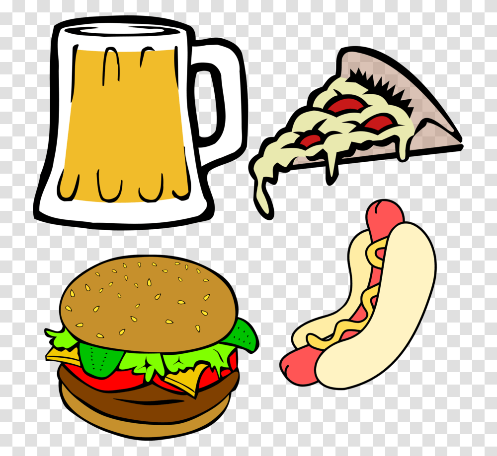 Burger Vector Beer Pizza Cartoon Background, Food, Stein, Jug, Bird Transparent Png