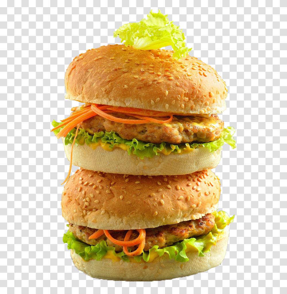 Burger Vector Big Mac Hamburger, Food, Plant, Bun, Bread Transparent Png