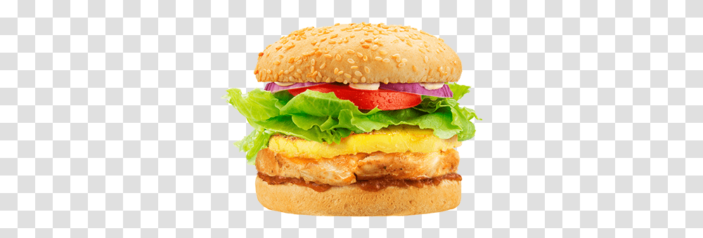 Burgerfuel Free Range Chicken Chicken And Pineapple Burger, Food Transparent Png