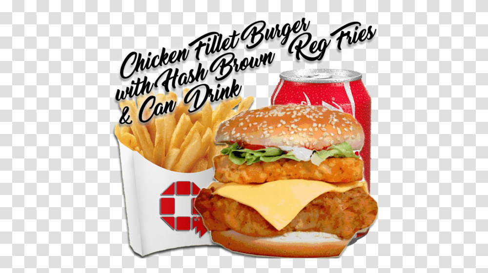 Burgers Qs Chicken, Food, Fries, Sandwich Transparent Png