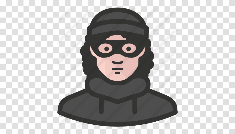 Burglar Free People Icons Thief Woman, Person, Clothing, Hood, Face Transparent Png