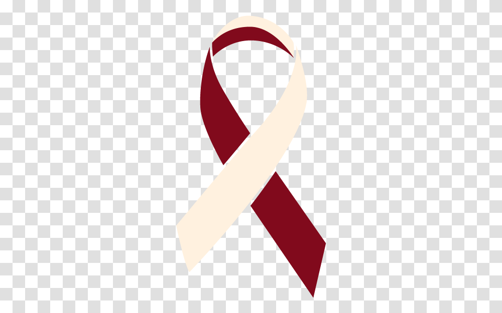 Burgundy And Ivory Colored Oral Cancer Ribbon Oral Cancer Ribbon Color, Candle Transparent Png