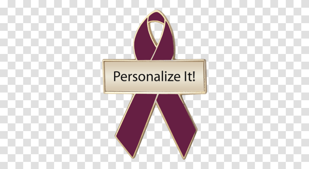 Burgundy Awareness Ribbons Lapel Pins Personalized Cause Awareness Ribbon, Text, Word, Alphabet, Symbol Transparent Png