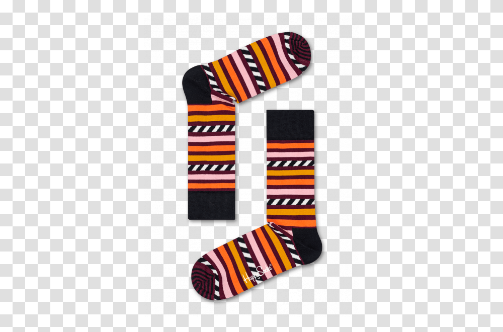Burgundy Crew Socks Stripe Stripe Pattern Happy Socks, Apparel, Tie, Accessories Transparent Png