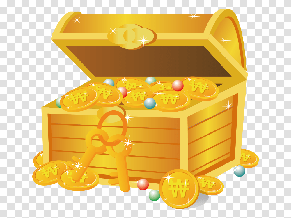 Buried Treasure Icon Gold Sparkling Jewelry Box, Arcade Game Machine Transparent Png
