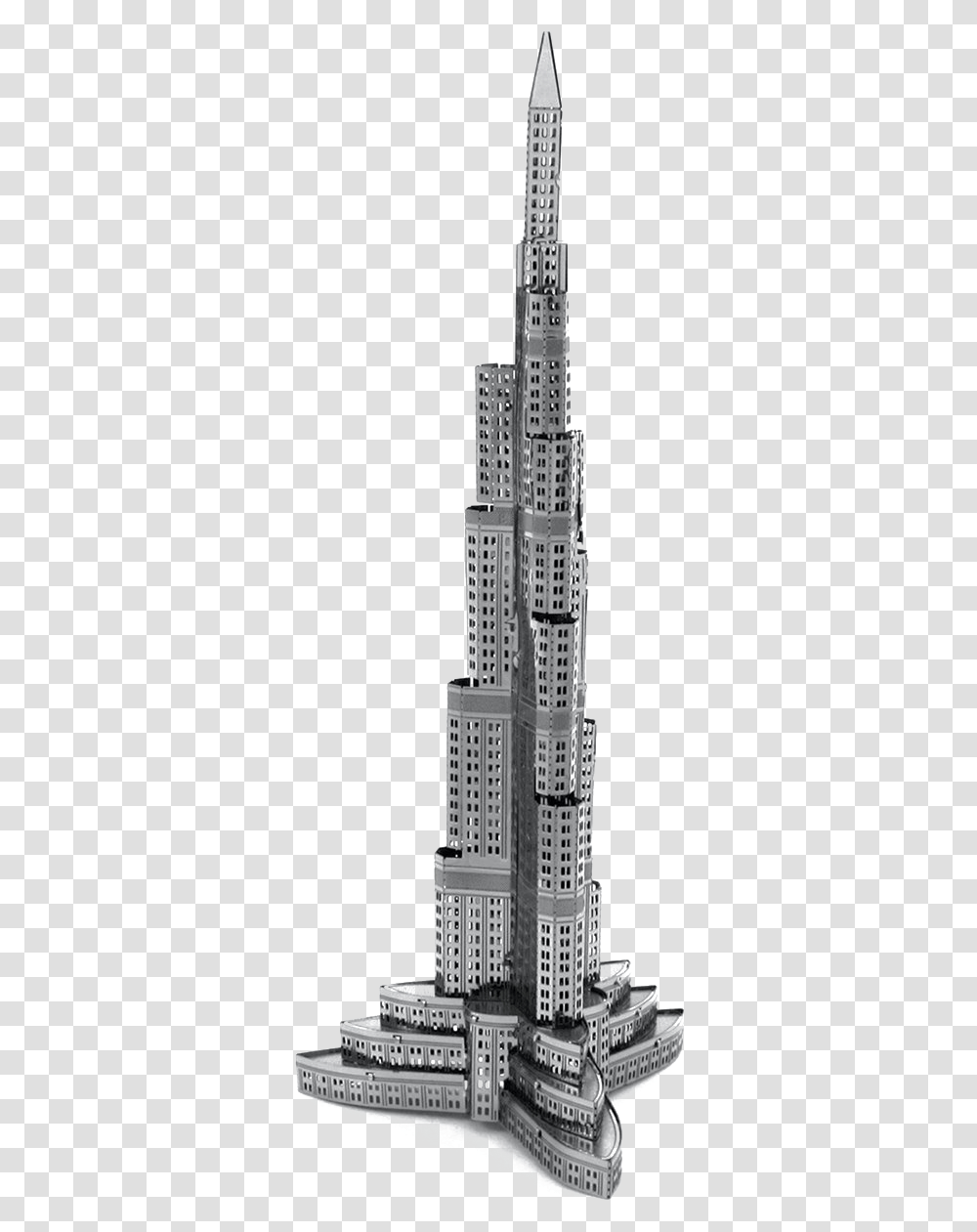 Burj Khalifa Burj Khalifa Black And White, High Rise, City, Urban, Building Transparent Png