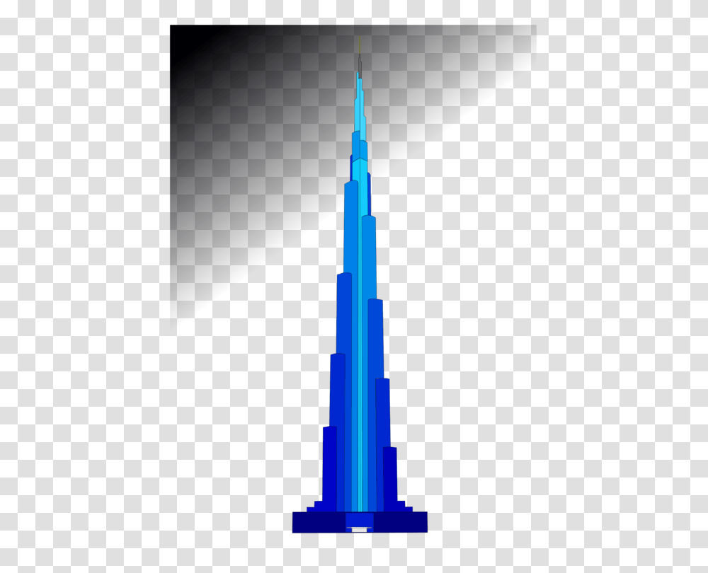 Burj Khalifa Skyscraper Blue Tower Building, Lighting, Metropolis, City, Urban Transparent Png