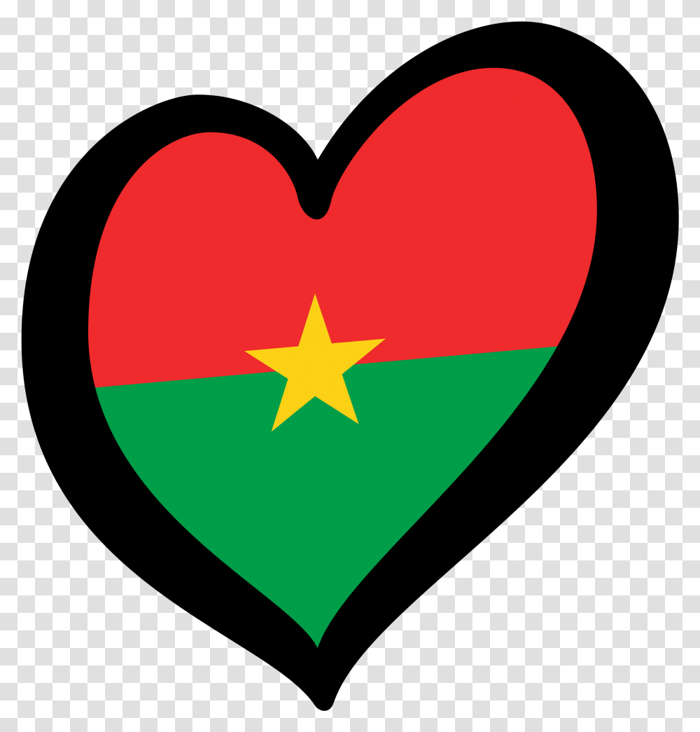 Burkina Faso Flag Eurovision Turkey Logo, Heart, Star Symbol Transparent Png