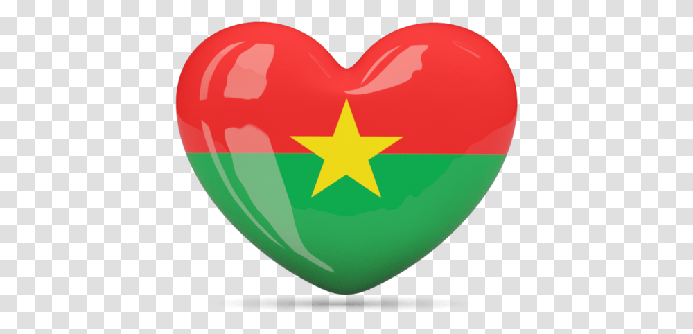 Burkina Faso Flag Picture Burkina Fasos Flag, Star Symbol, Heart, Balloon Transparent Png