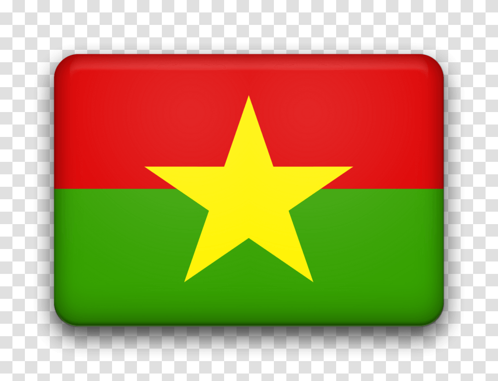 Burkina Faso Rounded Icon Flag, First Aid, Star Symbol Transparent Png