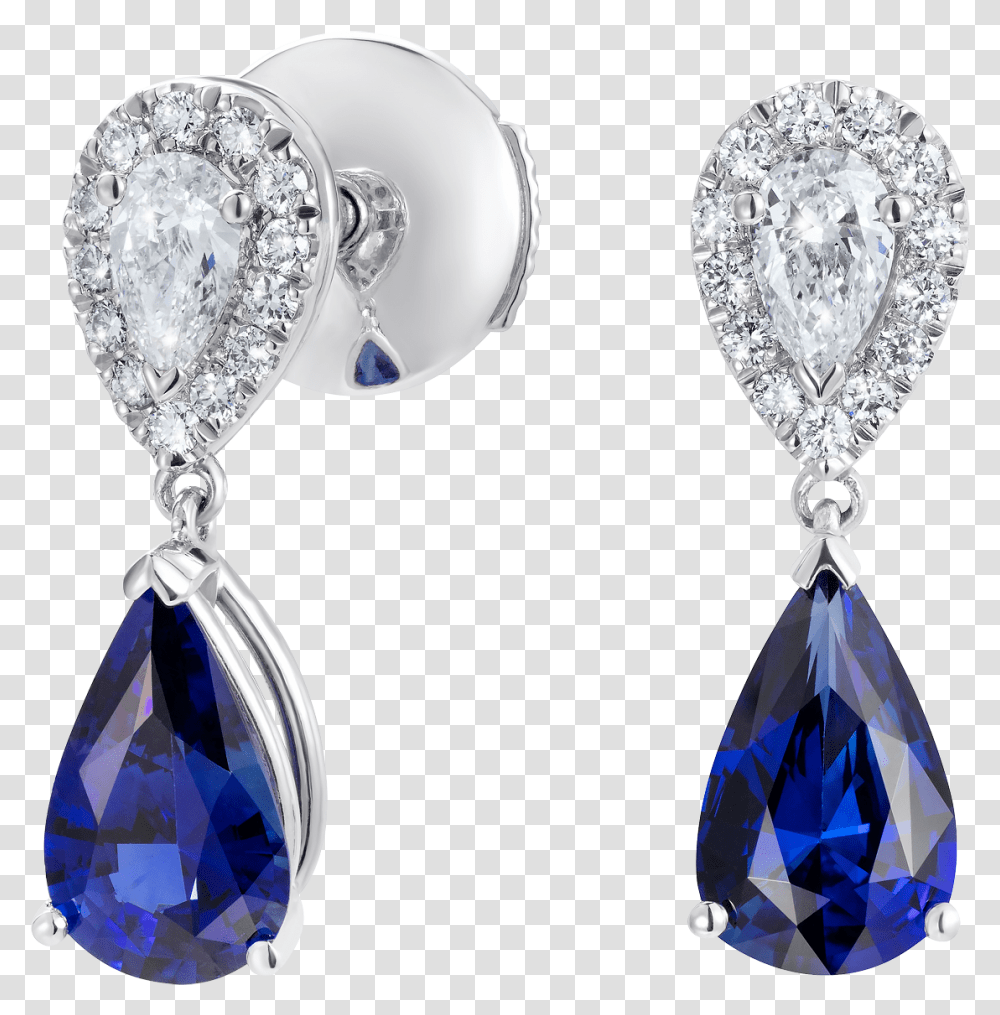 Burlington Royal Blue Sapphire And Diamond Earrings Earrings, Jewelry, Accessories, Accessory, Gemstone Transparent Png