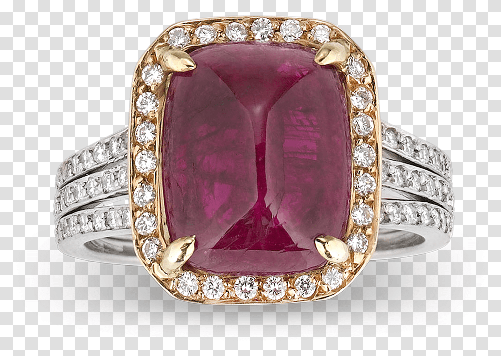 Burma Cabochon Ruby Ring Gemstone, Accessories, Accessory, Jewelry, Diamond Transparent Png