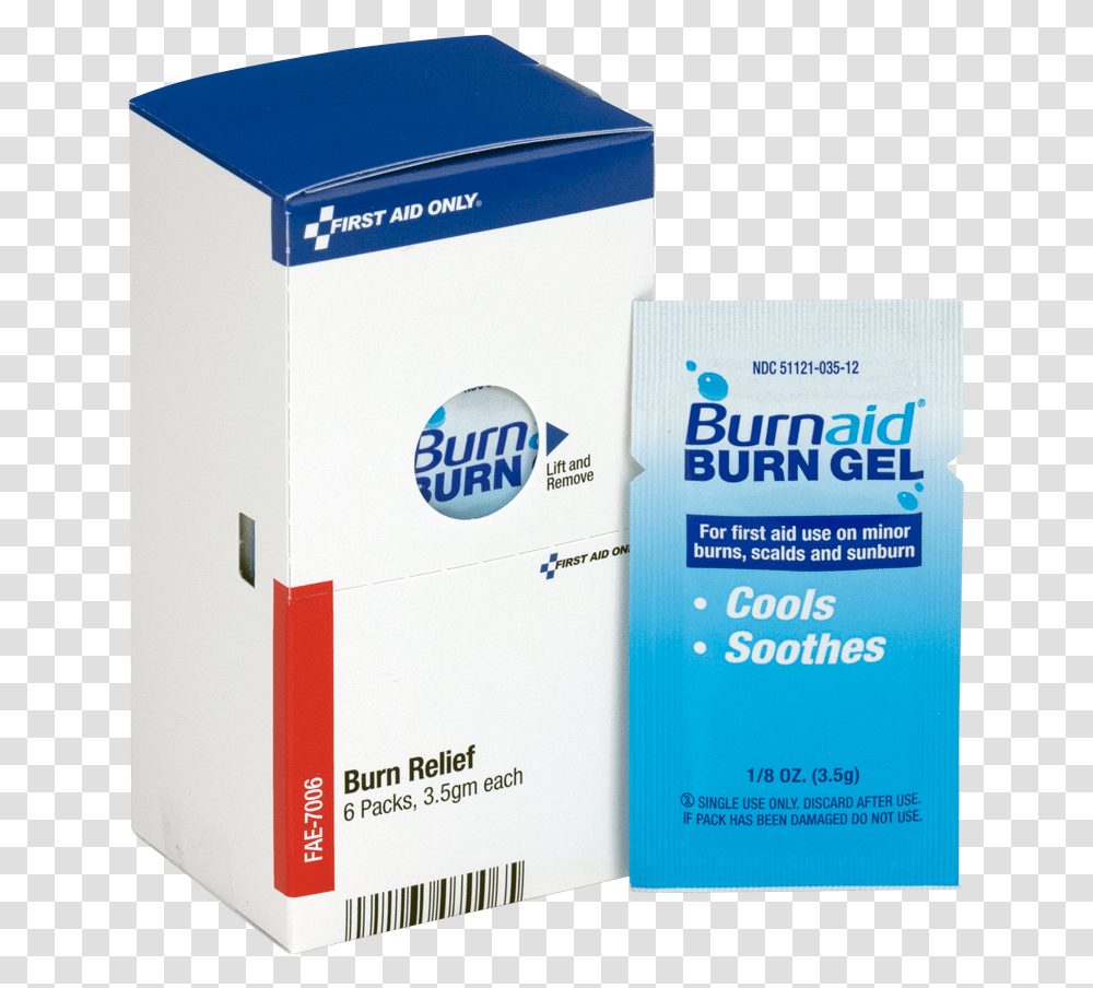 Burn Relief Gel Burnaid, Box, Bottle, Carton, Cardboard Transparent Png